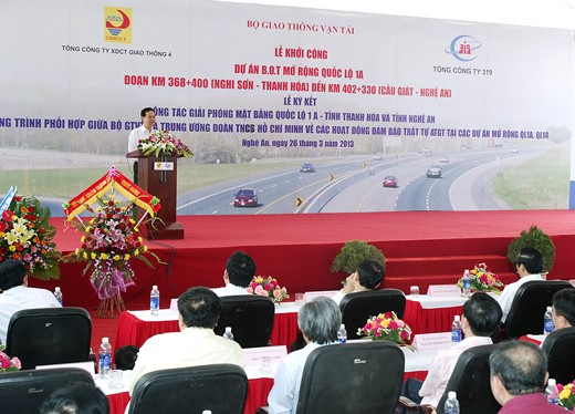 Part of Highway 1A from Thanh Hoa to Nghe An inaugurated - ảnh 1